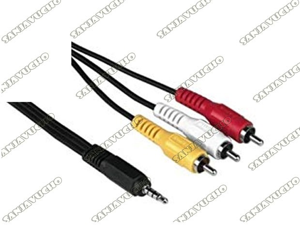 &+ CABLE MINIPLUG A 3 RCA 1.5 MTS